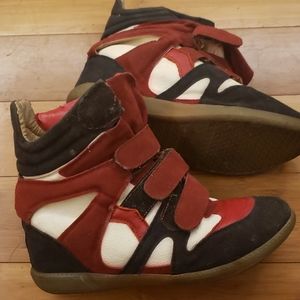 High top wedge sneakers